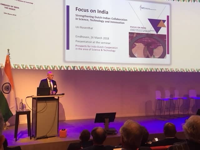 Presentatie Focus on India voorzitter AWTI Uri Rosenthal